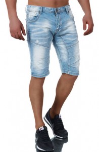3636 short en jean fashion homme bleu avant