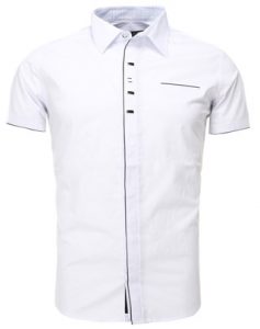 9087 chemisette chic et élégante pour homme blanc