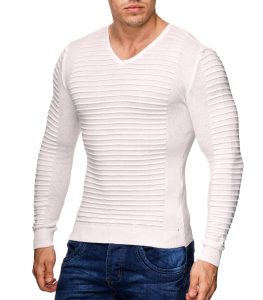 17019-pull-tendance-pour-homme-col-rond-blanc-face