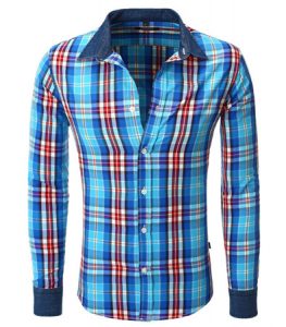 8175-chemise-a-carreaux-pour-homme-coupe-ajustee-bleu
