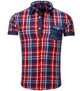 9066-chemisette-fashion-homme-a-carreaux-rouge-avant