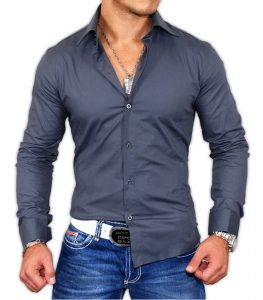 9000-chemise-coupe-ajustee-pour-homme-gris-fonce